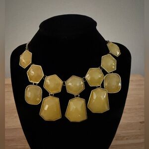 Elegant Gold and Yellow Statement Necklace